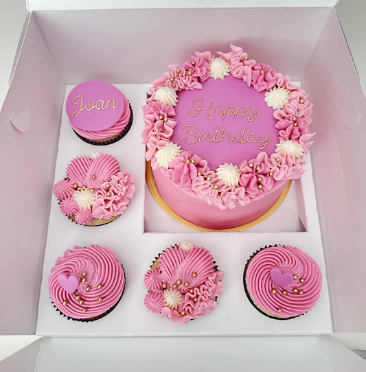 Bento Cake with Cupcakes